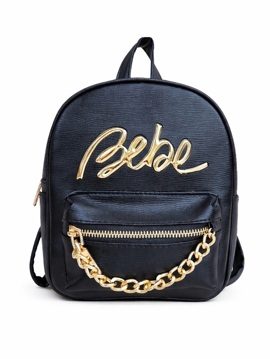 NWOT Bebe Gianna Backpack - Black/Gold main image 5